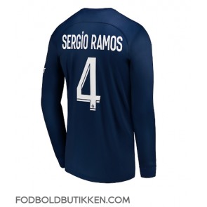 Paris Saint-Germain Sergio Ramos #4 Hjemmebanetrøje 2022-23 Langærmet